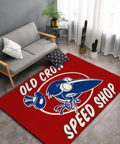 Old Crow Speed Shop Hot Rod Rug - Vintage Style Rug for Hot Rod Admirers