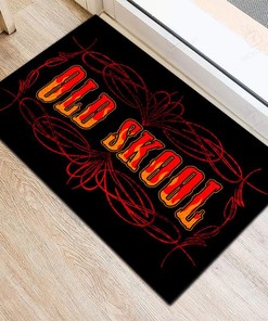 Old Skool Hot Rod Pinstripe Rug for Stylish Home Decor
