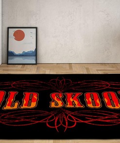 Old Skool Hot Rod Pinstripe Rug for Stylish Home Decor
