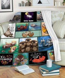 Otter Lover Quilt Blanket, Perfect Gift for Otteraholics