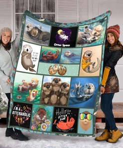 Otter Lover Quilt Blanket, Perfect Gift for Otteraholics