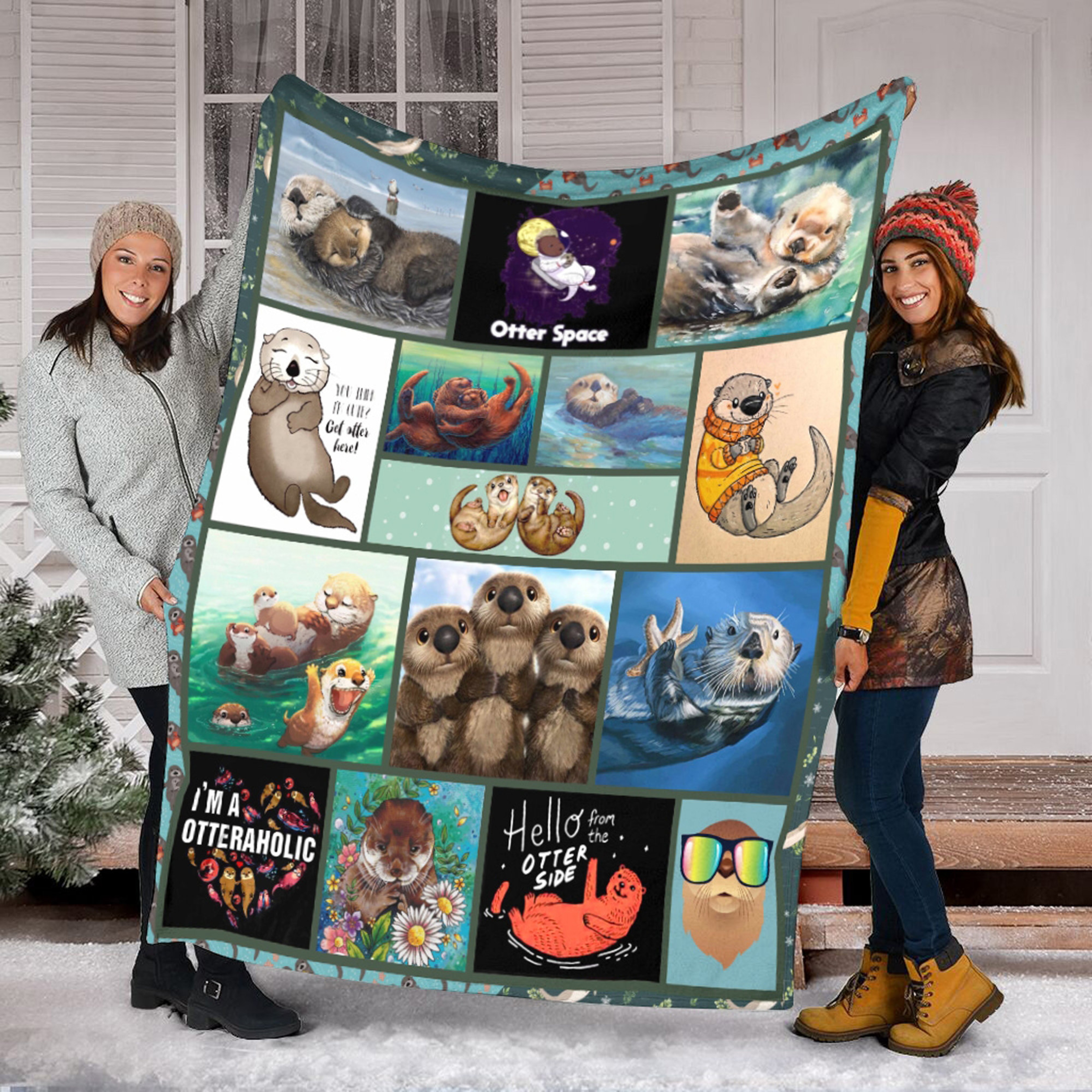 Otter Lover Quilt Blanket, Perfect Gift for Otteraholics