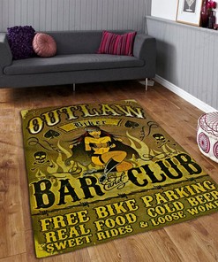 Outlaw Biker Bar And Club Area Rug for Home Decoration