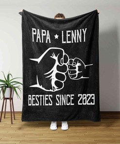 Papa Blanket, Dad Blanket, Grasp Blanket, Family Blanket, Custom Name Blanket, Gift Blanket