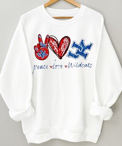 Peace Love Kentucky Wildcats Sweatshirt Fan Gift