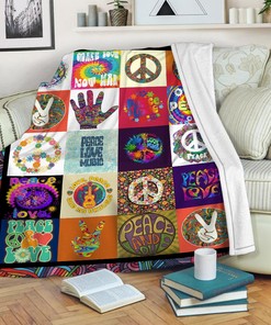 Peace Love Music Quilt Blanket, Harmonious Gift