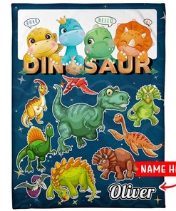 Personalize Dinosaur Blanket