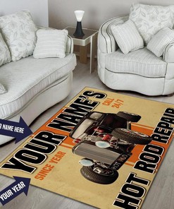 Personalize Hot Rod Repair Area Rug for Home Decoration