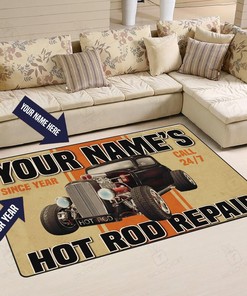 Personalize Hot Rod Repair Area Rug for Home Decoration
