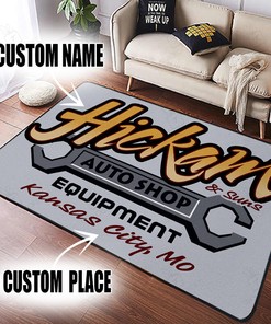 Personalized Auto Shop Equipment Hot Rod Rug for Home Decoration