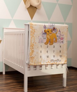 Personalized Baby Boy Quilt Blanket, Lion Design, Safari Baby Shower, Jungle Baby Fleece, Custom Name Blanket, Baby Gift
