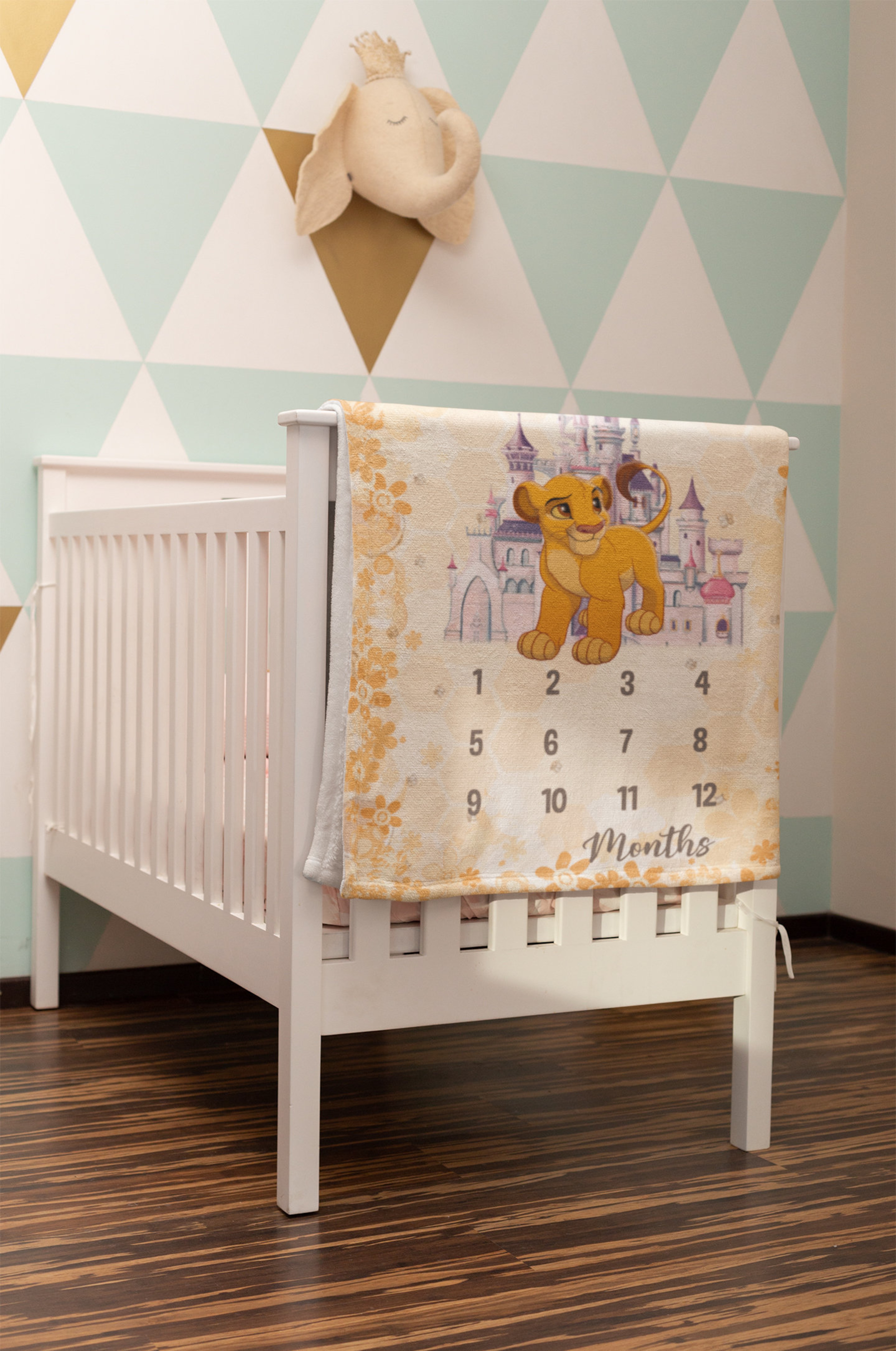 Personalized Baby Boy Quilt Blanket, Lion Design, Safari Baby Shower, Jungle Baby Fleece, Custom Name Blanket, Baby Gift