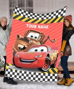 Personalized Cars Lightning McQueen Quilt Blanket, Lightning McQueen Bedding Set, Pixar Car Design, Car Movies Gift