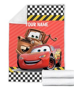 Personalized Cars Lightning McQueen Quilt Blanket, Lightning McQueen Bedding Set, Pixar Car Design, Car Movies Gift