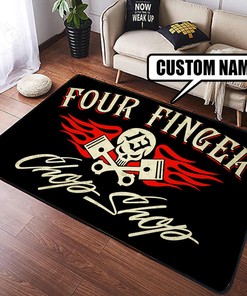 Personalized Chop Shop Hot Rod Rug - Unique Home Decor for Hot Rod Enthusiasts