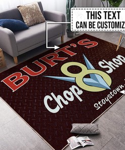 Personalized Chop Shop Hot Rod V8 Area Rug for Home Decoration