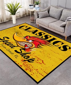 Personalized Classic Garage Hot Rod Area Rug for Garage