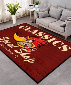 Personalized Classic Garage Speed Shop Area Rug