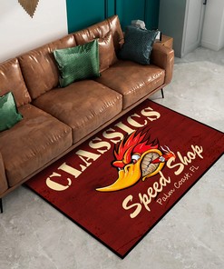Personalized Classic Garage Speed Shop Area Rug