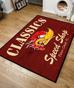 Personalized Devil Classic Speed Shop Area Rug