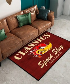 Personalized Devil Classic Speed Shop Area Rug