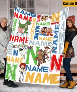Personalized Disney Toy Story Quilt Blanket - Buzz Woody Lightyears - Great Christmas Gift for Kids