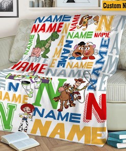Personalized Disney Toy Story Quilt Blanket - Buzz Woody Lightyears - Great Christmas Gift for Kids