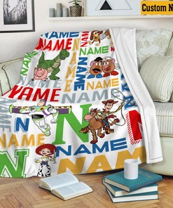 Personalized Disney Toy Story Quilt Blanket - Buzz Woody Lightyears - Great Christmas Gift for Kids