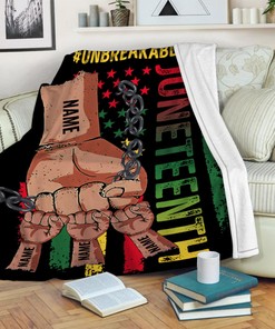 Personalized Father's Day Juneteenth Quilt Blanket, Unbreakabledad Quilt Blanket, Father's Day Gift, Dad Gift Ideas, Gift From Kid