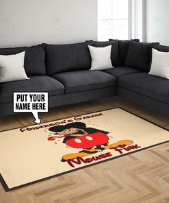 Personalized Garage Mouse Fink Rug Hot Rod Rug for Garage