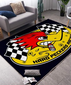 Personalized Hard Peckers Hot Rod Rug for Garage