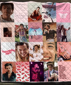Personalized Harry Music Quilt Blanket, Ideal for Home Decoration