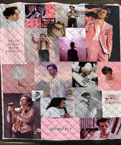 Personalized Harry Music Quilt Blanket, Ideal for Home Decoration