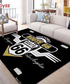 Personalized Historic Route 66 Chicago To Los Angeles Area Rug for Home Decoration