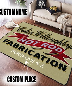 Personalized Hot Rod Funny Area Rug for Home Decoration