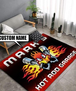 Personalized Hot Rod Mr. Horsepower Rug