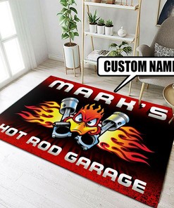 Personalized Hot Rod Mr. Horsepower Rug