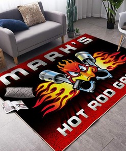Personalized Hot Rod Mr. Horsepower Rug