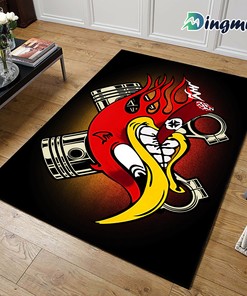 Personalized Hot Rod Speed Shop Garage Area Rug