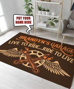 Personalized Live To Ride Motocycle Rug - Perfect Gift for Hot Rod Lovers