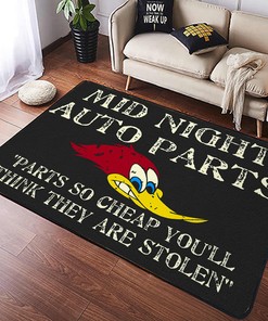 Personalized Mid Night Auto Parts Hot Rod Rug