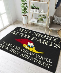 Personalized Mid Night Auto Parts Hot Rod Rug