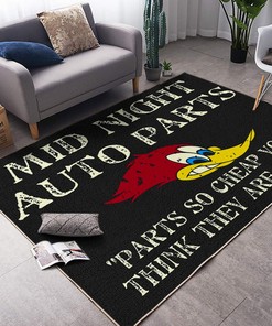 Personalized Mid Night Auto Parts Hot Rod Rug
