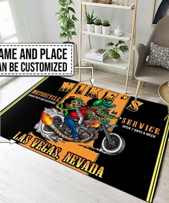 Personalized Motorcycle And Service Rug for Unique Home Decor