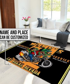 Personalized Motorcycle And Service Rug for Unique Home Decor