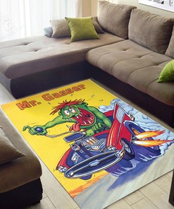 Personalized Mr Gasser Rat Fink Rug Hot Rod Rug for Garage