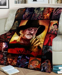Personalized Name Freddy Krueger Blanket - Serial Killers Horror Characters Throw - Sweet Dreams
