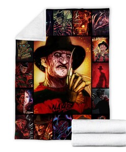 Personalized Name Freddy Krueger Blanket - Serial Killers Horror Characters Throw - Sweet Dreams