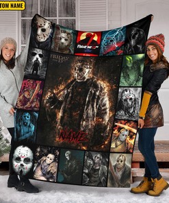 Personalized Name Jason Voorhees Blanket - Serial Killers Horror Characters Throw - Friday the 13th