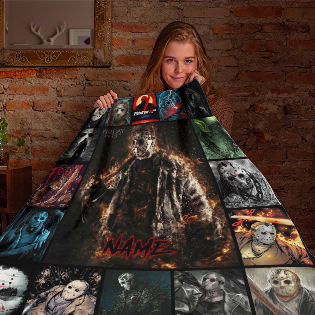 Personalized Name Jason Voorhees Blanket Serial Killers Horror